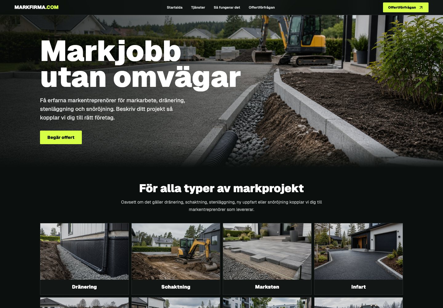 Landing page comercial con orientacion a contacto